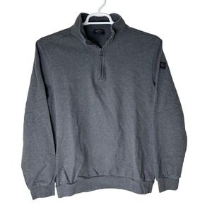 Paul & Shark Yachting Men's XL 1/2 Zip Sweatshirt Gray Pullover Italy Made EUC